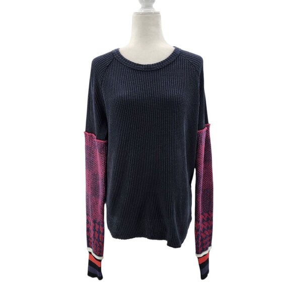 Free People We The Free Womens Small Sweater Mod About You Cuff Raglan Top Boho - Picture 9 of 9